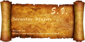 Serester Vivien névjegykártya